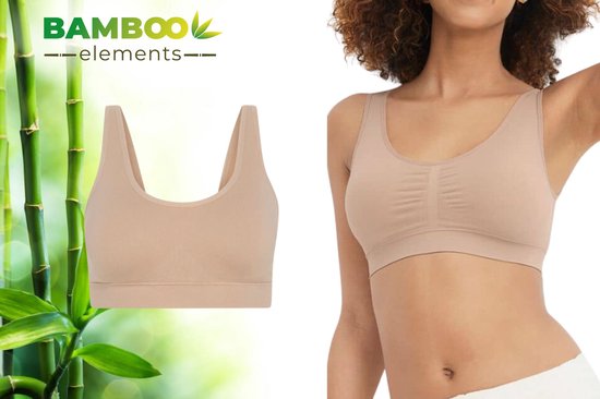 Bamboo Elements Seamless Bra Without Underwire - Nude - Coussinets amovibles - Bralette Ladies - Bra - Bamboo - Seamless Underwear Ladies