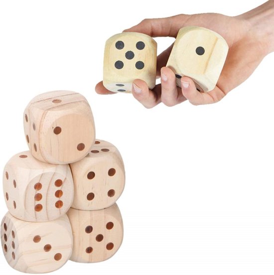 Lifetime Games Dés en bois 5 pièces