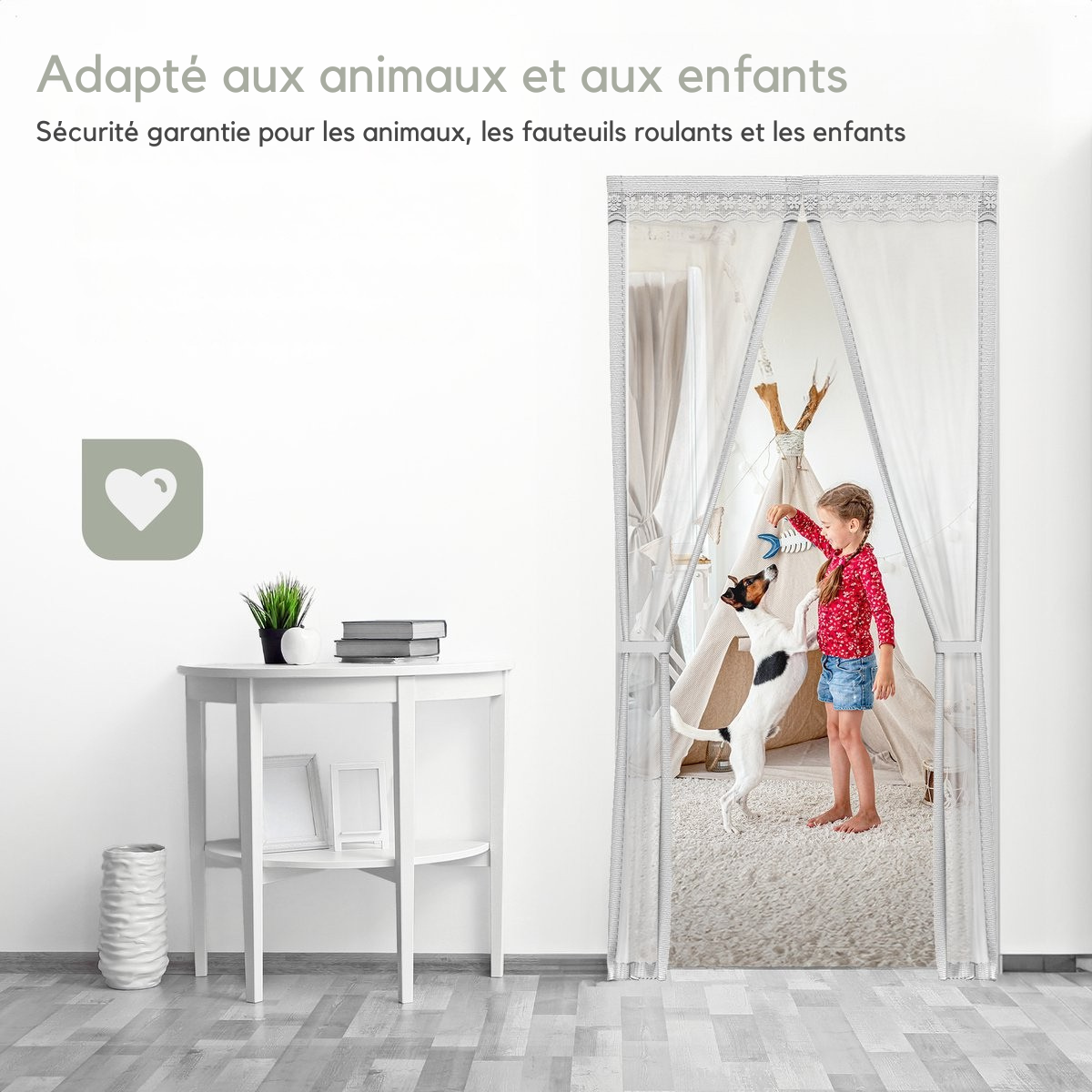 Rideau de Porte Deluxe O'DADDY FIBER - Moustiquaire Magnétique - Pour Nouvelles Constructions et Portes Standard - Installation Facile - 85x205 cm  - Moustiquaire Blanche
