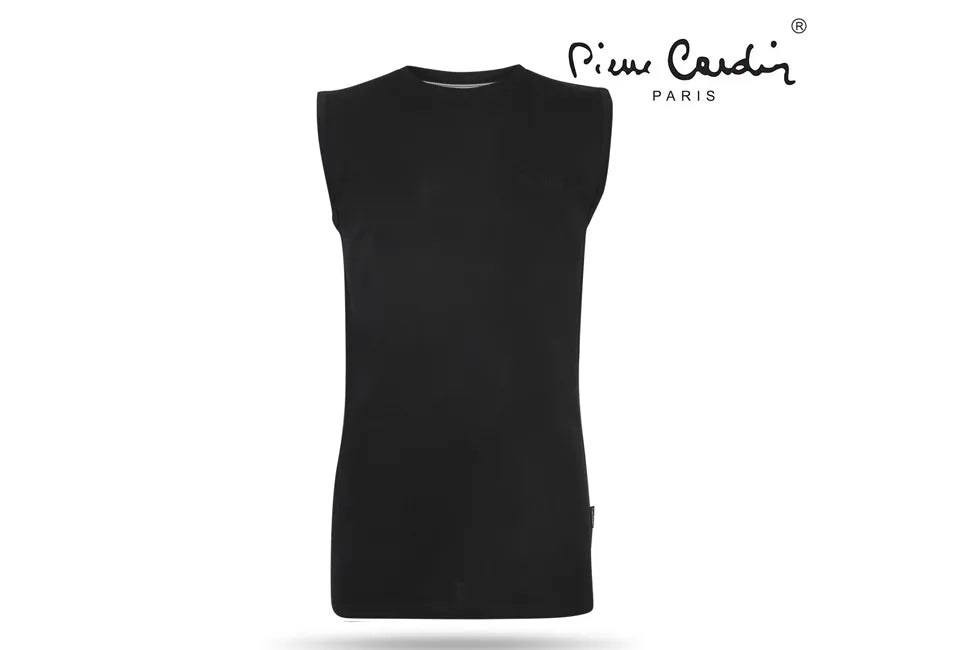 Pierre Cardin T-shirt sans manches - Noir - 100% coton - Taille XL - Intemporel, confortable et parfait pour l'été