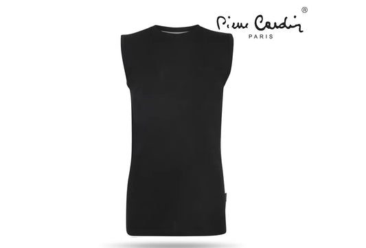 Pierre Cardin T-shirt sans manches - Noir - 100% coton - Taille XL - Intemporel, confortable et parfait pour l'été