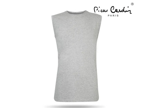 Pierre Cardin T-shirt sans manches - Gris - 100% coton - Taille XL - Confortable et élégant