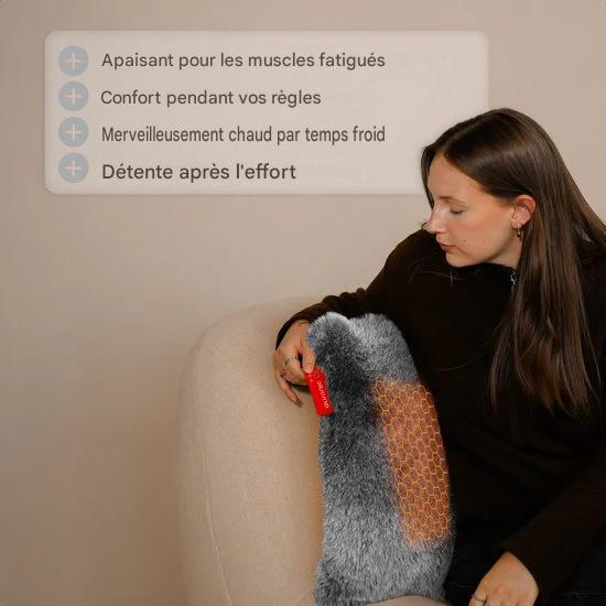 Auronic Coussin chauffant infrarouge Teddy 45x60 cm - Gris