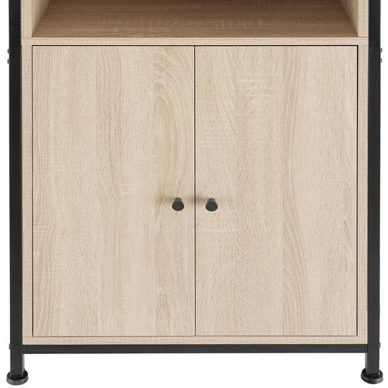 tectake - Armoire murale Doncaster 60x38x125cm - brun clair industriel