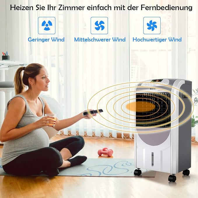 Climatiseur et radiateur 4-en-1 Coast – 2 000 W – 7 L – 38 x 28,5 x 74 cm