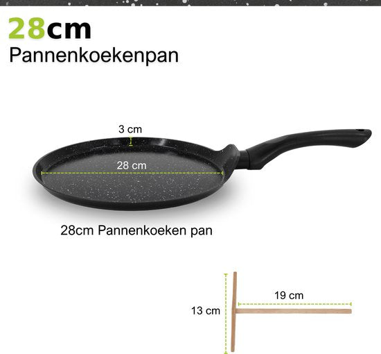 CeraFusion Poêle à crêpes 28 cm - Induction - Poêle à crêpes - Poêle à crêpes - Poêle à crêpes - Poêle à crêpes
