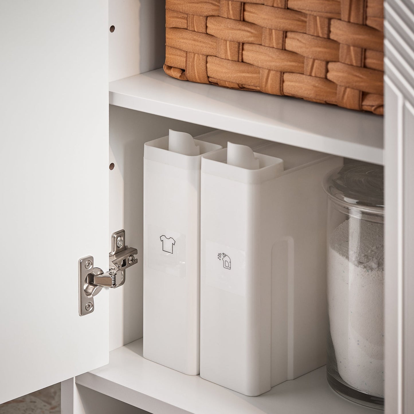 SoBuy BZR157-W Meuble sous évier Meuble de salle de bains Meuble bas Meuble de salle de bains - Blanc - 60 x 61 x 30 cm
