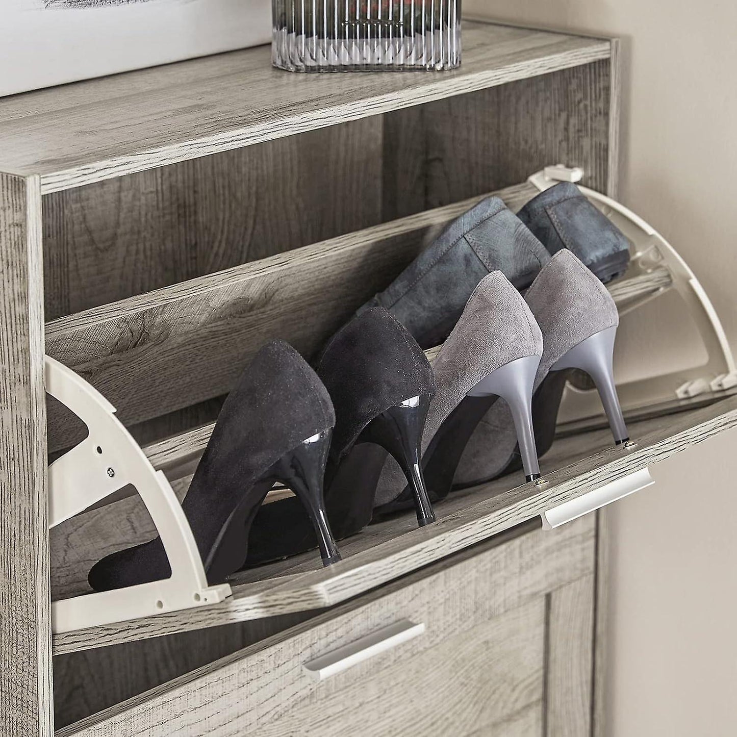 SoBuy Shoe Rack Shoe Storage Cabinet Organiser Unit - FSR137-HG - W60 x D23 x H79cm
