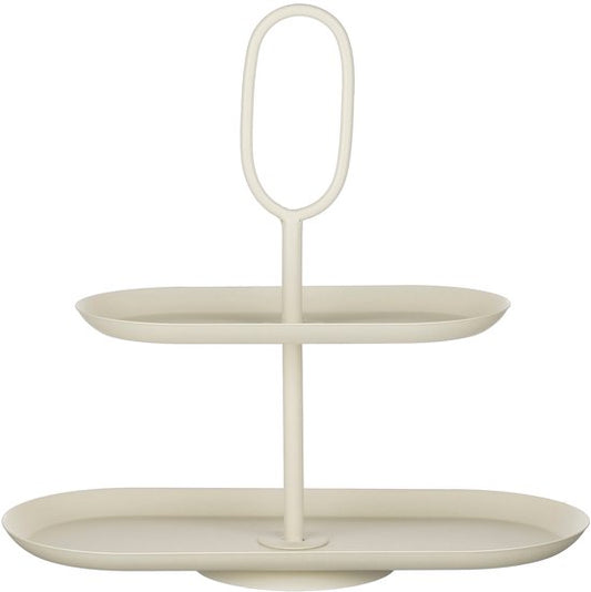 Mica Decorations Rama Etagère – Étagère de service et de présentation – Peut également servir de plateau de service ou de support à gâteaux – Tour de service pratique en fer – L 38 x l 17 x H 37 cm – Crème