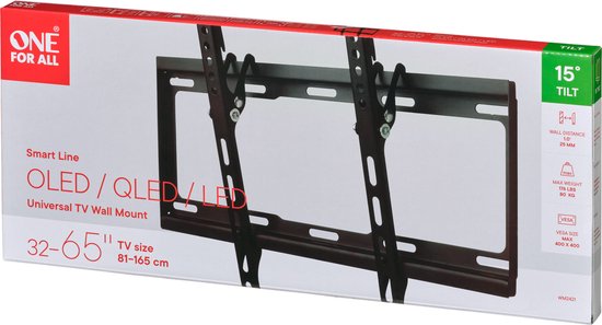 Support mural universel pour téléviseur - inclinable WM2421 - 32 à 65 pouces - à seulement 25 mm du mur - max. 80 kg - VESA 400x400