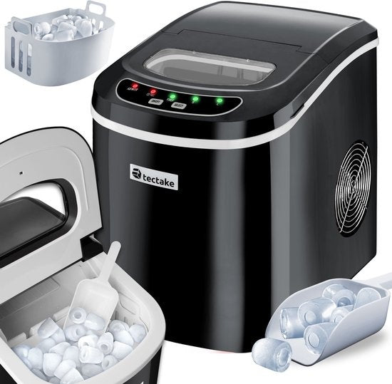 Tectake Machine à glaçons noire 400476