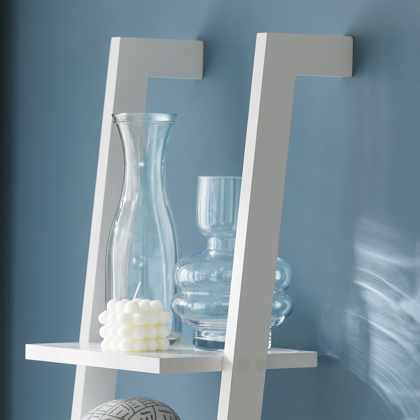 SoBuy Armoire-échelle - 4 étagères - 33x180x23 cm - Blanc
