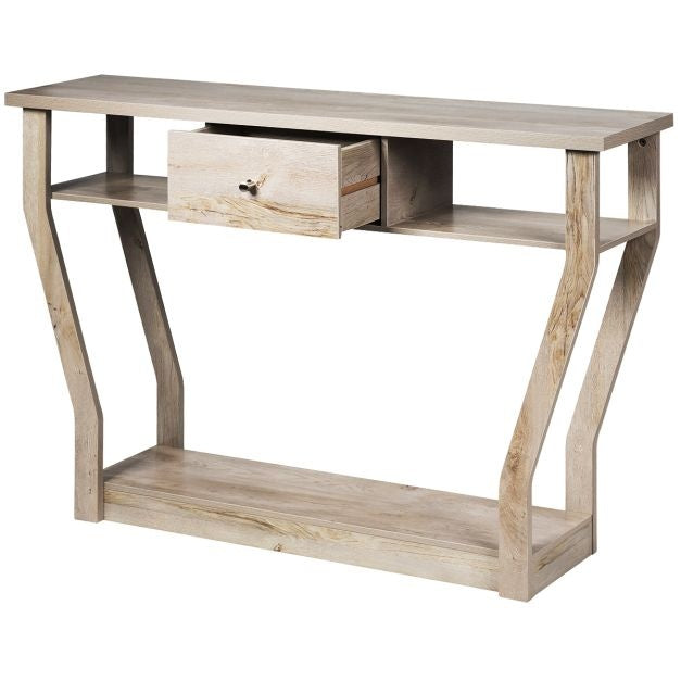 Table console Coast avec tiroir et étagère - 3 niveaux - Moderne