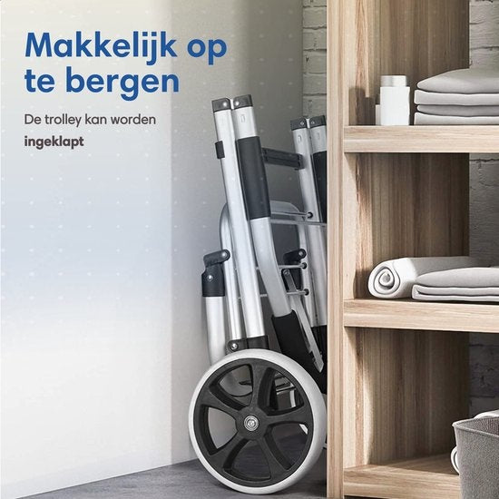 Chariot de courses - Safe Life - Caddie à roulettes Pliable - Compartiment Isotherme