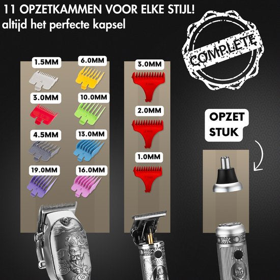 Tondeuse à cheveux professionnelle sans fil 4 en 1 - Tondeuse à cheveux pour hommes - Cheveux - Tondeuse à cheveux - Machine à cheveux pour coiffeurs - Tondeuse à cheveux - Tondeuse à barbe - Barber Hair Clipper - Hairdresser Buddha Trimmer - Barber Set