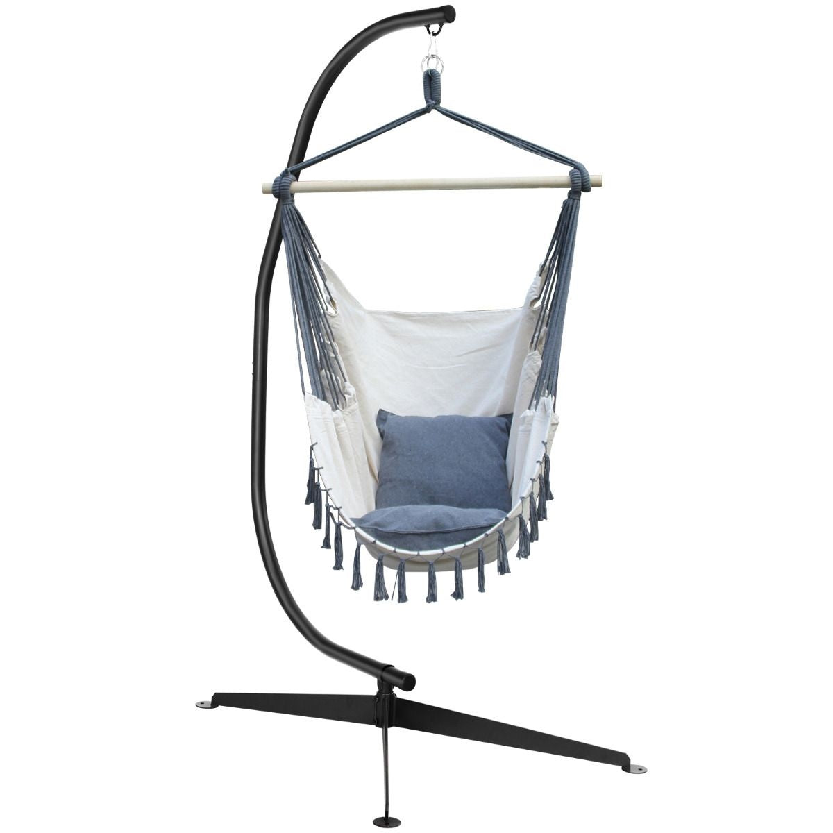 Coast C-shaped Hanging Chair Stand - 207cm - 150kg Weight Capacity - Black
