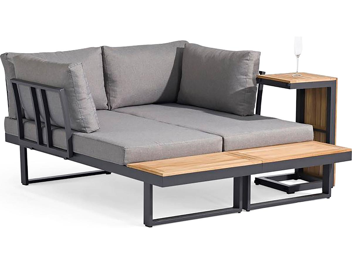 Ensemble de salon SenS-Line Olympia - Design multifonctionnel - 4 places - Anthracite