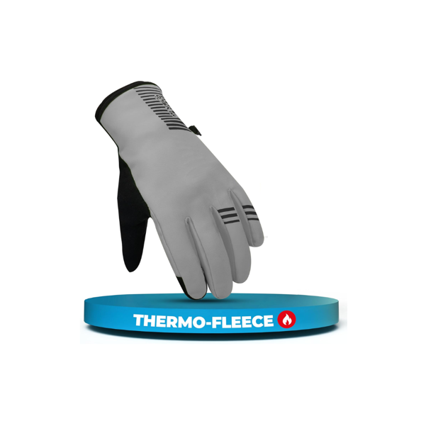 MiVelo Gants d'hiver - Thermo-Fleece & 3M - Coupe-vent, imperméable, écran tactile & antidérapant - Entièrement réfléchissant - Taille XL