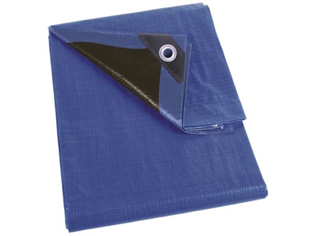 Bâche Perel - Bleu/Noir - Ultra résistante - 5 X 8 M