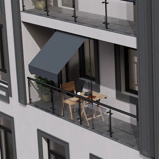 Auvent à pinces Kapstadt - 150x120 cm - Gris