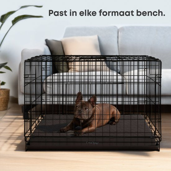 CozySense® Coussin orthopédique pour chien 75 X 45 cm - Taille M - Imperméable - Convient comme coussin de banc et lit pour chien - Housse lavable - Noir
