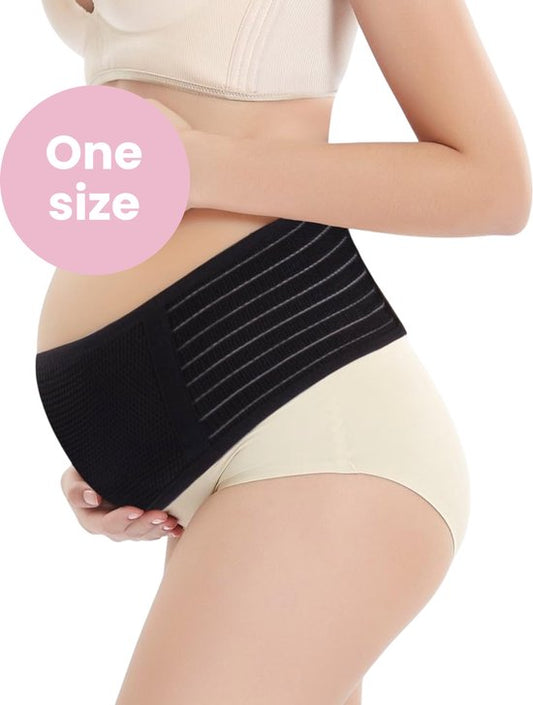 Ceinture abdominale et pelvienne de maternité Qwali pour le post-partum - Vêtements de maternité - Noir