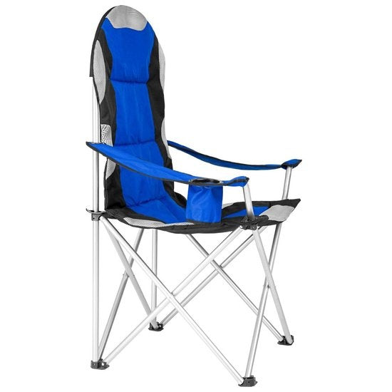 Chaise de camping Tectake Chair Basic - Bleu;Noir