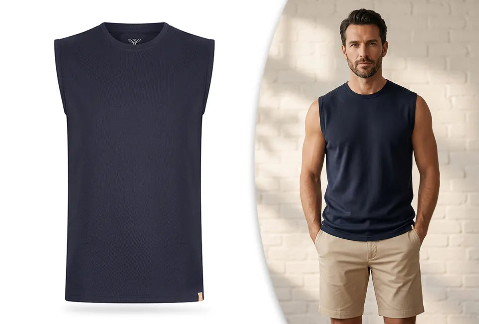 Lot de deux t-shirts sans manches Outspot - Noir - Taille S