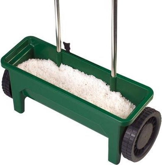 Epandeur Toolland, dosage réglable, épandage de matériau 0-8 mm, 12 litres, vert