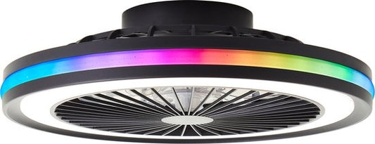 Brilliant Palmero - Ventilateur de plafond - Ventilateur de plafond - LED 40W - 3000K-6500K - Dimmable - Noir