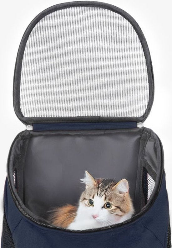 Ceruzo Sac à dos pour chien - Sac à dos pour chat - Max 10 kg- Sac de voyage - 26x33x40cm - Anthracite