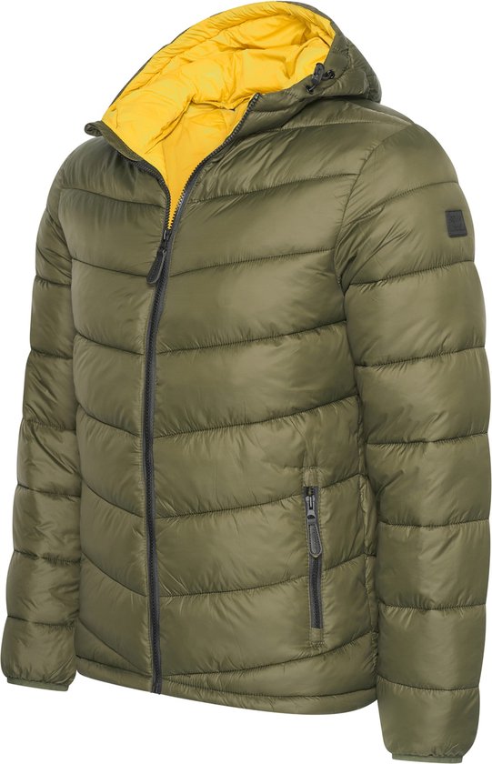 Cappuccino Italia - Veste Hommes Veste d'Hiver à Capuche Armée - Vert - Taille L