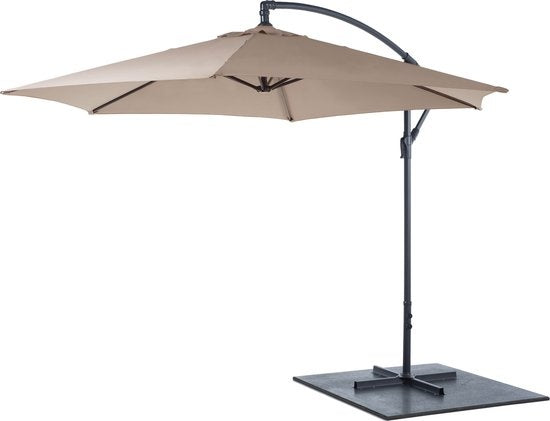 Parasol flottant Lifetime - jardin - 300 x 300 x 245 CM - réglable - Taupe