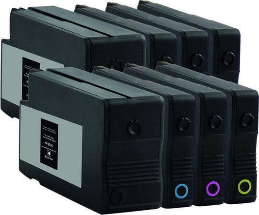 953 XL | 8 Pack | Marque maison | Cartouches pour HP | Clé USB 128 GB gratuite