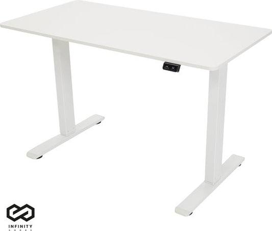 Infinity Goods Zit Sta Bureau - Elektrisch Verstelbaar In Hoogte - 120 x 60 CM - Wit
