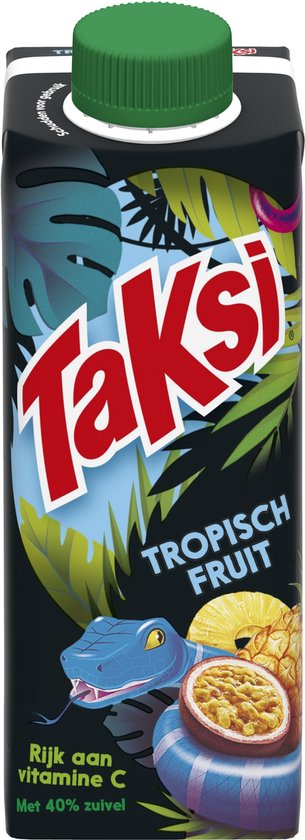Taksi Tropisch Fruit - une explosion de saveurs avec des produits laitiers et de la vitamine C - 12 x 300 ml