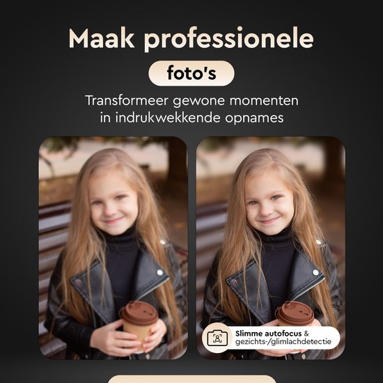 K&L Digital Camera 4K - 64MP - Caméra - Caméra compacte - Caméra Vlog - Pour les enfants - Comprend 64GB - NL Software