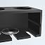 SoBuy FRG66-L-SCH Casier à vin – Fixation murale – 4 bouteilles et 6 verres – 48 x 12 x 12 cm – Noir