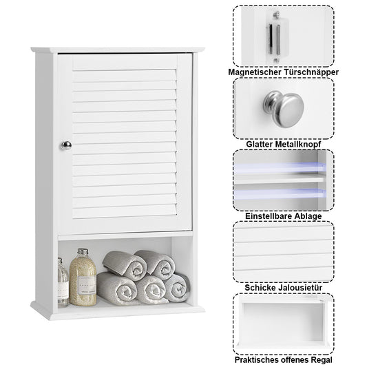 Armoire murale Coast armoire de salle de bain armoire murale suspendue avec base réglable blanc