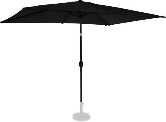 VONROC Premium Parasol Rapallo 200x300cm - Parasol durable - Inclinable - Toile résistante aux UV - Anthracite/Noir - Housse de protection incluse