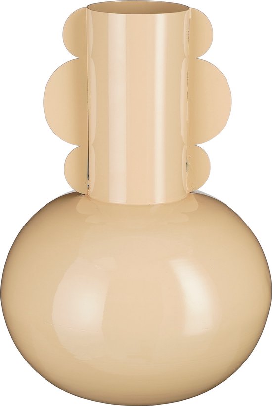 Vase Mica Decorations  - H36 x Ø25 cm - Métal - Beige