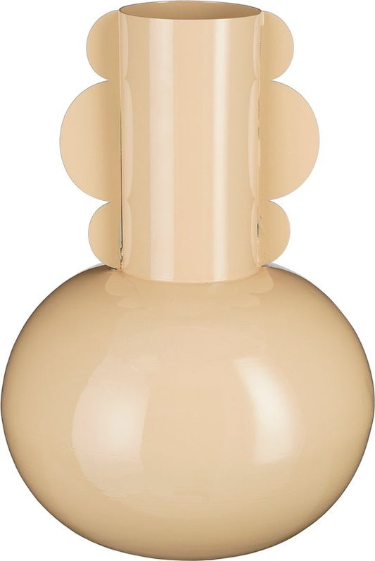 Vase Mica Decorations  - H36 x Ø25 cm - Métal - Beige