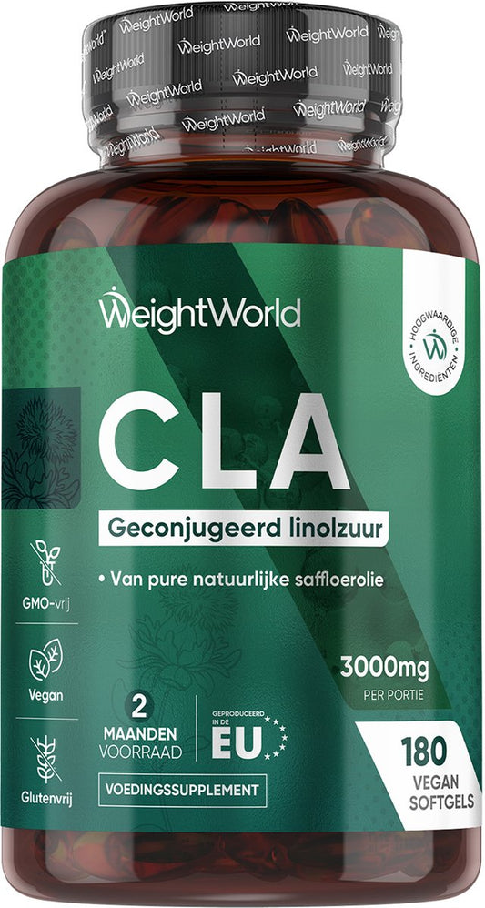 WeightWorld CLA Softgels 3000 mg - 180 gélules - 2 mois d'approvisionnement