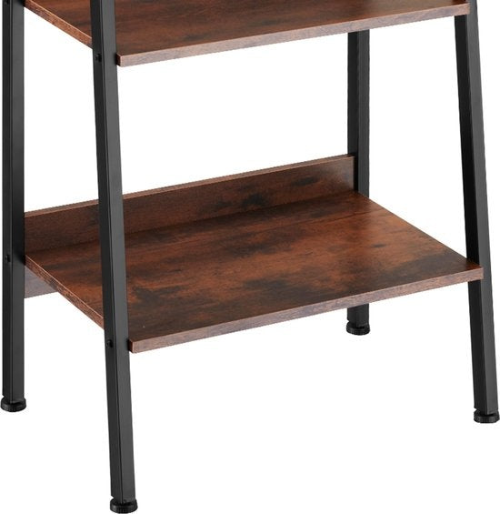 tectake - Etagère murale, échelle, bibliothèque - Chatham industrial dark brown - 404702