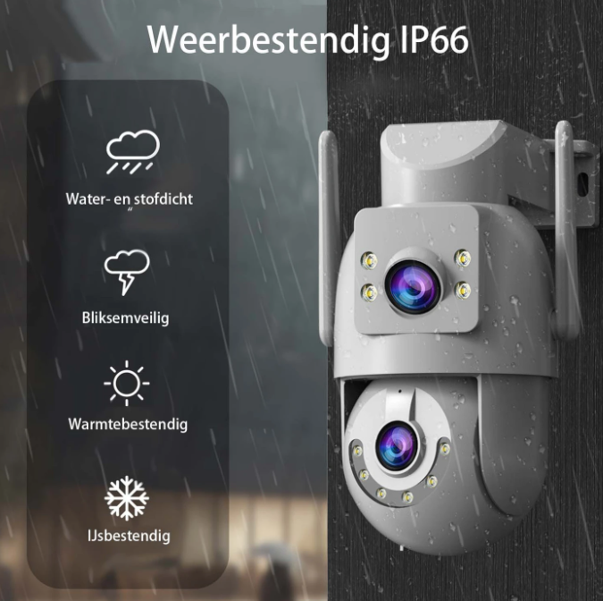 Caméra d'extérieur JOOAN Full HD à trois objectifs, caméra de sécurité pour supérettes et surveillance urbaine, suivi des personnes, caméra intelligente compatible 2G, 4G et 5G avec Wi-Fi, H.265/H.264