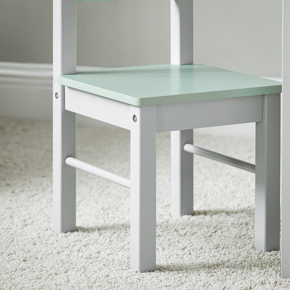 SoBuy Table enfant avec 2 chaises - Max. 75 kg - 60 x 60 x 48 cm - Vert clair