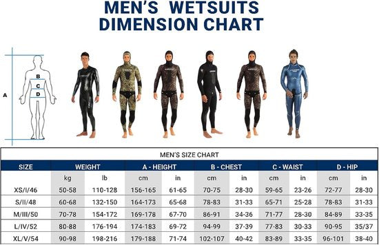 Cressi Free Man Wetsuit 3.5mm - XS - Combinaison de plongée en apnée, néoprène lisse, pour homme