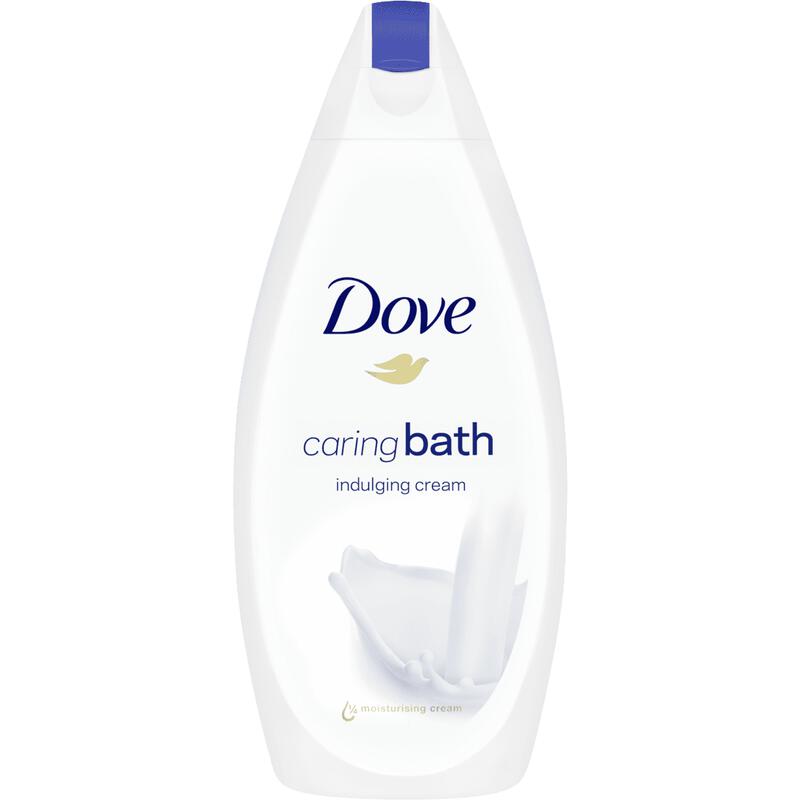 Crème de bain Dove Caring Bath Indulging Cream - 450 ml - Mousse de bain hydratante contenant ¼ de crème nourrissante - Pour une peau douce et souple