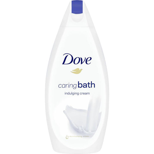 Crème de bain Dove Caring Bath Indulging Cream - 450 ml - Mousse de bain hydratante contenant ¼ de crème nourrissante - Pour une peau douce et souple