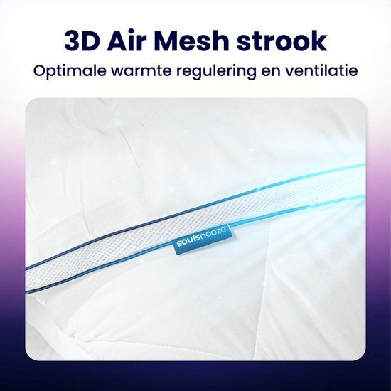 Soulsnooze® - Couette de luxe ultra douce 140 x 220 - Toute l'année - Qualité hôtelière - 3D Airmesh - Respirante - Couette simple - Antiallergique - Convient pour toute l'année
